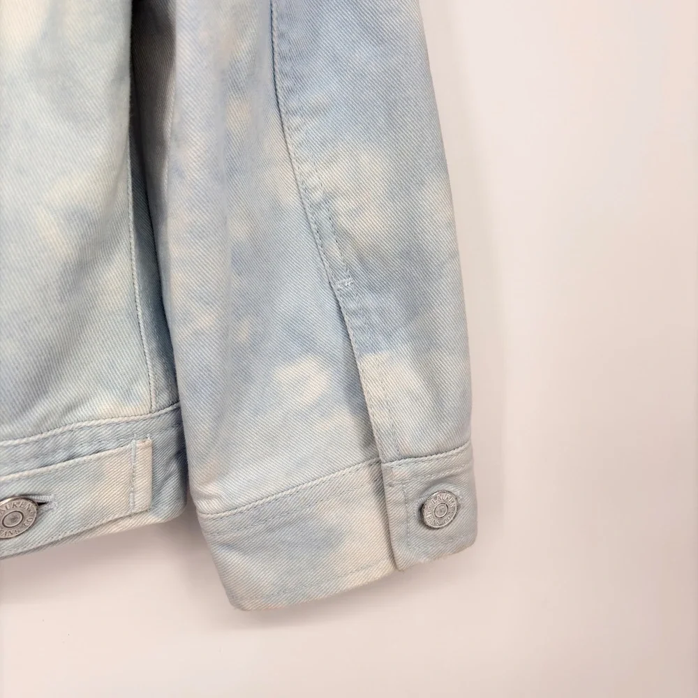 Lauren‎ Ralph Lauren Jacket Womens XS Blue Santorini Fash Tie Dye Denim Trucker - Picture 8 of 11